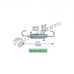 пружина возвратная !трещетки 143x22.6x2.7 ROR SPR0042 MANSONS