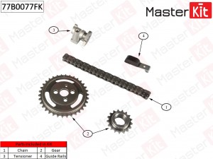 Комплект цепи ГРМ Ford KA 1.3i Full 96- 77B0077FK 77B0077FK MASTER KIT