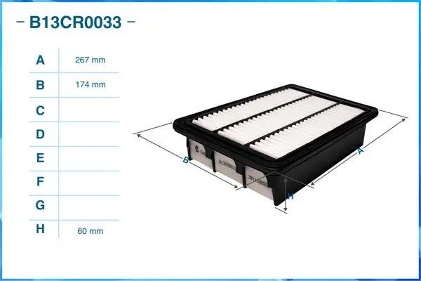 Фильтр воздушный B13CR0033 B13CR0033 CWORKS