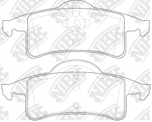 Колодки тормозные JEEP Grand Cherokee (88-05) задние (4шт.) NIBK PN0425 NIBK
