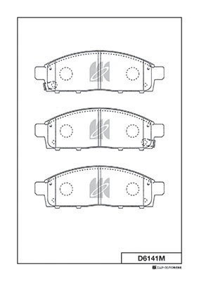 Замена на D6141MH Колодки тормозные дисковые D6141M D6141M MK KASHIYAMA
