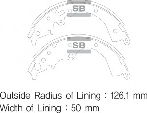 Колодки тормозные TOYOTA Corolla (-92) задние барабанные (4шт.) SANGSIN SA168 SANGSIN
