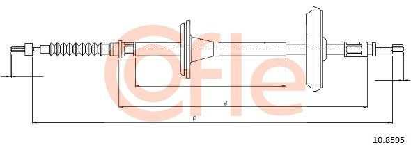 трос ручника л.+п.!\ Saab 9-3 all 04> 92108595 COFLE