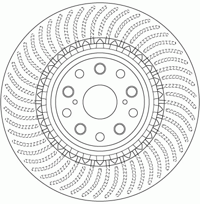 Диск тормозной передн правый LEXUS LS460, 600h (UVF4, USF4) DF6488S DF6488S TRW