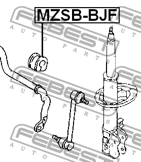 Втулка переднего стабилизатора D20  2шт MZSB-BJF FEBEST