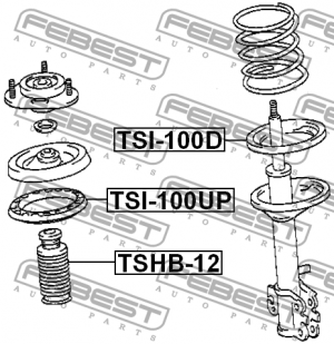 Проставка пружины TSI-100D TSI-100D FEBEST
