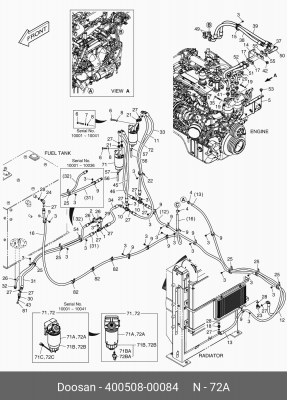 40050800084 Фильтр топливный 400508-00084 DOOSAN