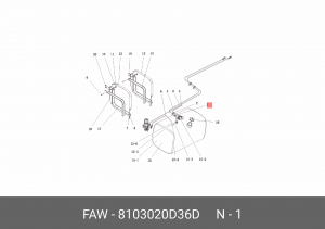 Компрессор FAW J5,3250,3310 кондиционера OE 8103020D36D FAW