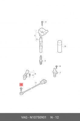 БОЛТ N10750901 N 107 509 01 VAG