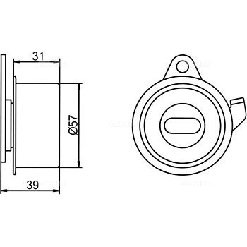 Ролик ГРМ MITSUBISHI Lancer (96-) (1.5),Colt (95-) натяжителя GMB GT80990 GMB