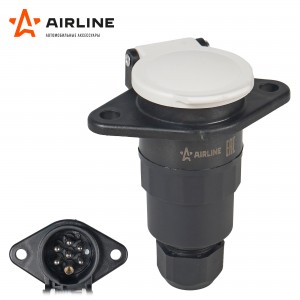 Разъем электрический прицепа ISO 3731 Type S 7-полюсный (розетка пластик) AIRLIN ATE-31 AIRLINE