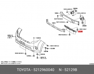 Накладка 5212960040 Toyota 52129-60040 TOYOTA