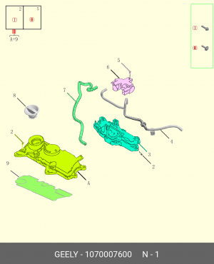 1070007600 МАСЛООТДЕЛИТЕЛЬ 1070007600 GEELY
