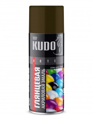 Эмаль акриловая "KUDO" хаки высокоглянцевая (520 мл) (аэрозоль) (RAL 6014) KU-A6014 KUDO