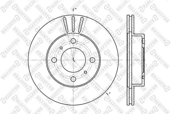 диск тормозной передний!\ Mitsubishi Colt/Lancer/Carisma 1.3/1.6 91> 6020-3021V-SX STELLOX