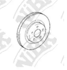 Диск тормозной TOYOTA Corolla (13-) передний (1шт.) NIBK RN21001 NIBK