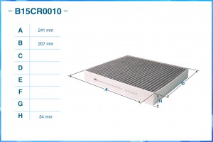 Фильтр салонный угольный B15CR0010 B15CR0010 CWORKS