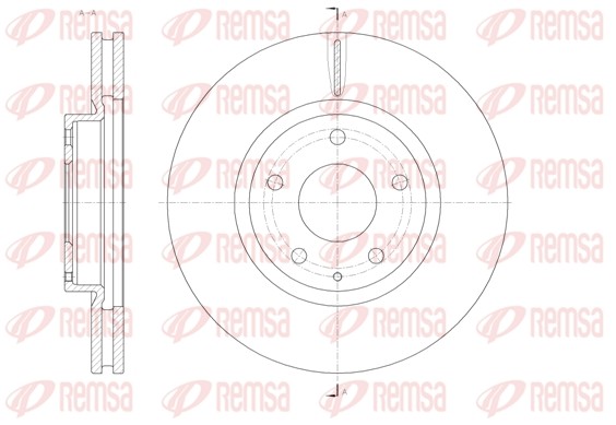 61520.10 диск тормозной передний!\ Mazda 6/CX-5 2.0-2.5i/D 11> 6152010 REMSA