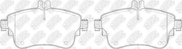 Колодки тормозные MERCEDES A (W176) передние (4шт.) NIBK PN31008 NIBK