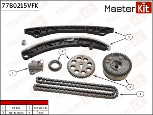 Комплект цепи ГРМ SUZUKI GRAND VITARA 2.4L J24B 08- Masterkit 77B0215VFK 77B0215VFK MASTER KIT