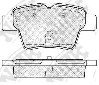 Колодки тормозные PEUGEOT 207 (07-) CITROEN C4 (04-) задние (4шт.) NIBK PN0069 NIBK
