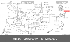 901660039 БОЛТ 901660039 SUBARU