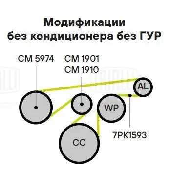 Ролик привод. ремня Toyota RAV4 (00-) 2.0i/2.4i [AZ] (с натяж. мех.,гидравл.) (C CM 1901 TRIALLI