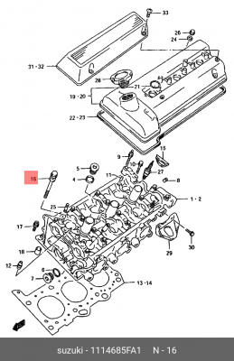 Болт 11146-85FA1 11146-85FA1 SUZUKI