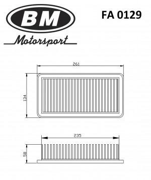 Фильтр воздушный FA0129 FA0129 BM MOTORSPORT