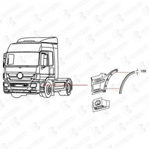 Накладка крыла слева 943/207 COVIND А9436660837 943207 COVIND