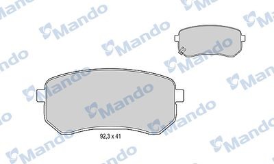 Колодки тормозные HYUNDAI i10 KIA Picanto (04-) задние (4шт.) MANDO MBF015217 MANDO