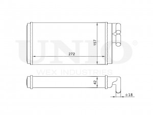 Радиатор отопителя RAD-20018 UNIO