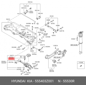 Стойка стабилизатора HYUNDAI i40 (11-) заднего правая OE 555403Z001 HYUNDAI KIA