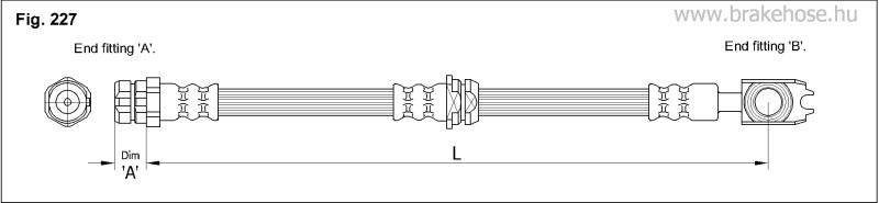 Шланг тормозной передний FT0352 FT0352 K K