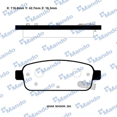 CHEVROLET CRUZE/ OPEL ASTRA J (2010>) R15/R16/R17 MPD31 MANDO