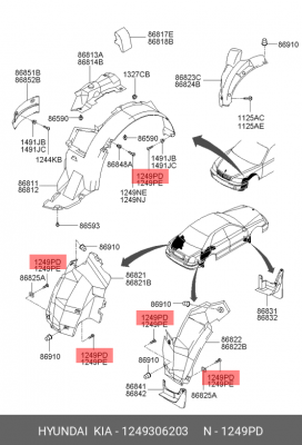 Саморез 1249306203 HYUNDAI KIA