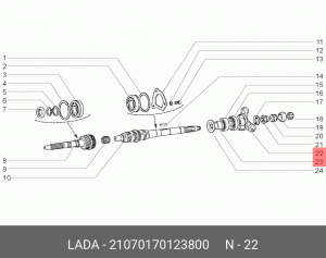 Фланец ВАЗ-2107 эластичной муфты к КПП Н/О АвтоВАЗ 21070-1701238-00 LADA VAZ