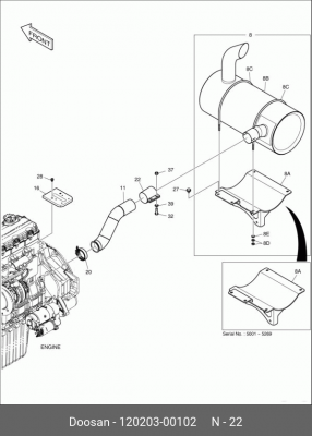 120203-00102 Хомут 2124-1592A/124-00310A 120203-00102 DOOSAN