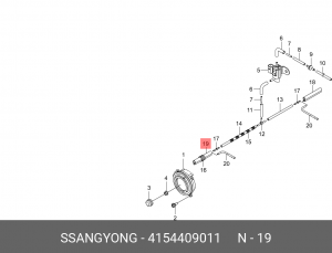шланг муфты переднего моста! правый\ SsangYong Kyron D20/D27/E23 05> 4154409011 SSANG YONG