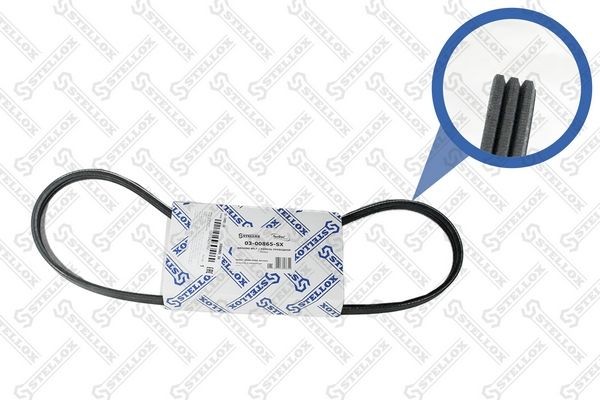 ремень поликлиновой! 3PK865 \ Citroen Jumper, Peugeot Boxer 2.5D 94-02 03-00865-SX STELLOX