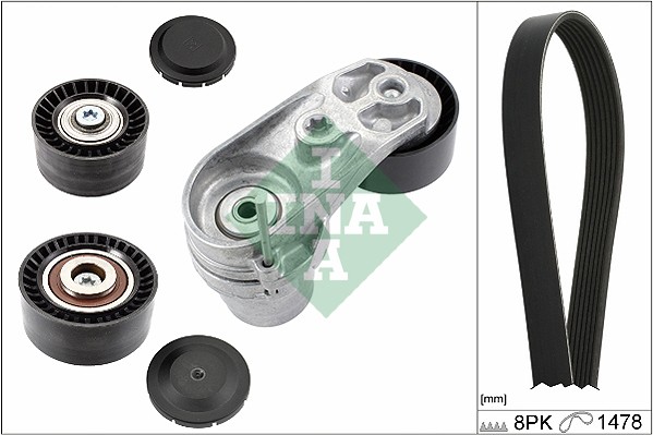 Комплект приводного ремня BMW 3.5i X5 E70/F15, 7 F01, 5 F10 529021110 529 0211 10 INA