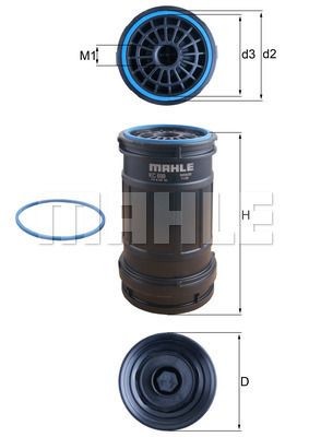 фильтр топливный 2-х ступенчатый KC 699D MAHLE KNECHT