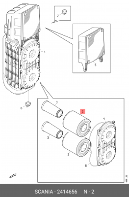 Фильтр воздушный 2414656 SCANIA