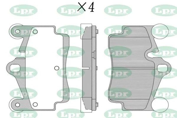 Комплект тормозных колодок 05P1362 05P1362 LPR