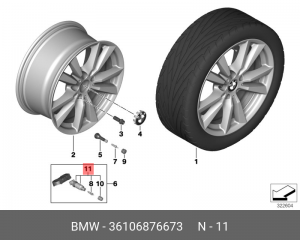 Ремкомплект резьбового вентиля RDCi 11318564542 36 10 6 876 673 BMW
