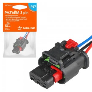 Разъём 3 pin с проводами для катуш.зажиг. ГАЗ/УАЗ, для датчика фазы Chevrolet/Op AECC073 AIRLINE