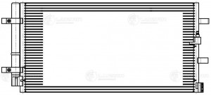 Радиатор кондиц. для ам Audi A4 (07-),A6 (11-),Q5 (08-) 1.8T,2.0D,2.0T,3.0D,3.0T LRAC 1881 LUZAR