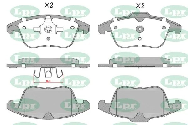 Комплект тормозных колодок 05P1480 05P1480 LPR