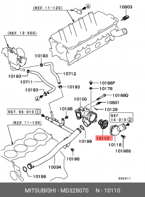 термостат!\ Mitsubish Lancer 1.3/1.6 MD328070 MITSUBISHI