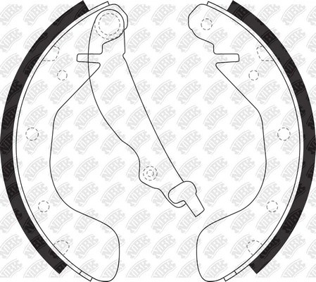 Колодки тормозные CHEVROLET Aveo (03-) задние барабанные (4шт.) NIBK FN11174 NIBK